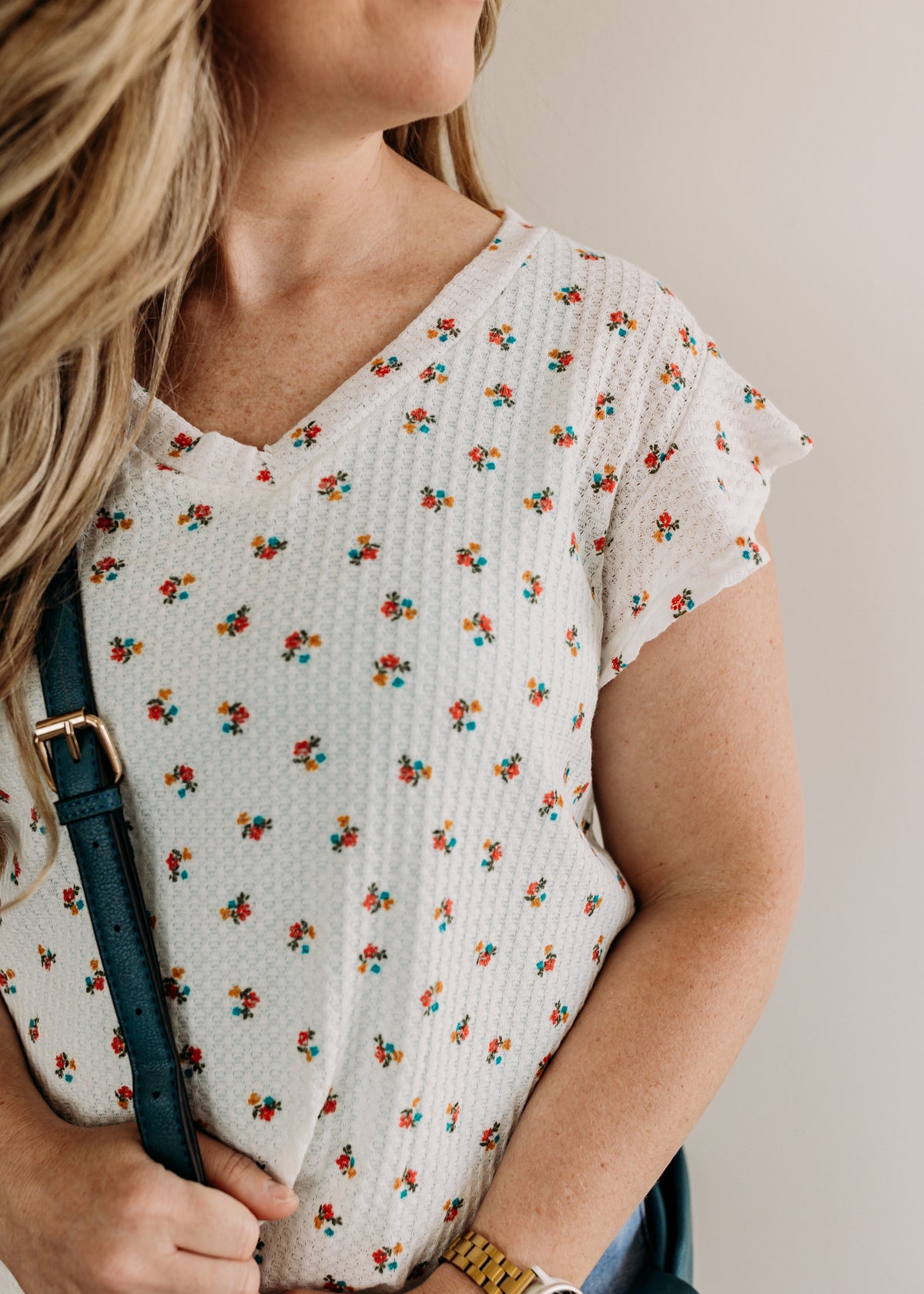 Butterfly Sleeve Floral Top