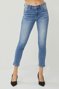 Mid-Rise Side Slit Ankle
