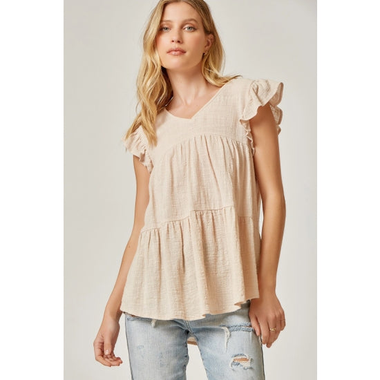 Natural V-neck Babydoll