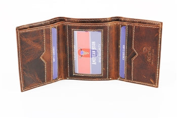 Top Grain Tri Fold Wallet