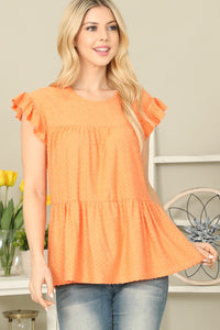 Tiered Ruffle Sleeve Top