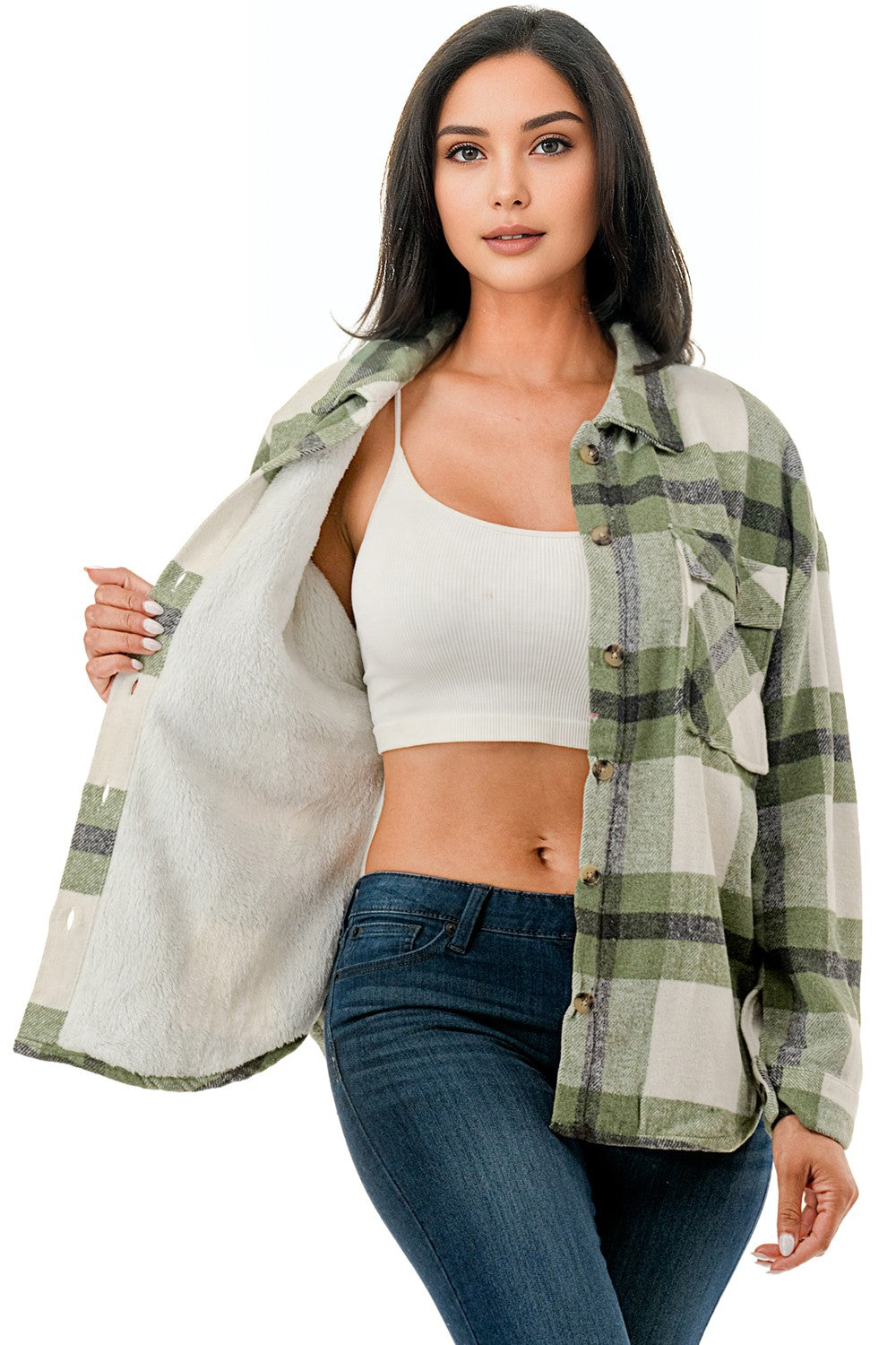Fur Lined Plaid Flannel