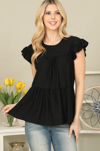 Tiered Ruffle Sleeve Top