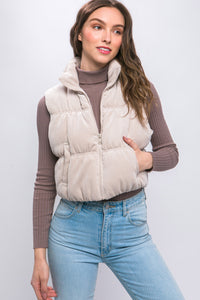 Corduroy Puffer Vest