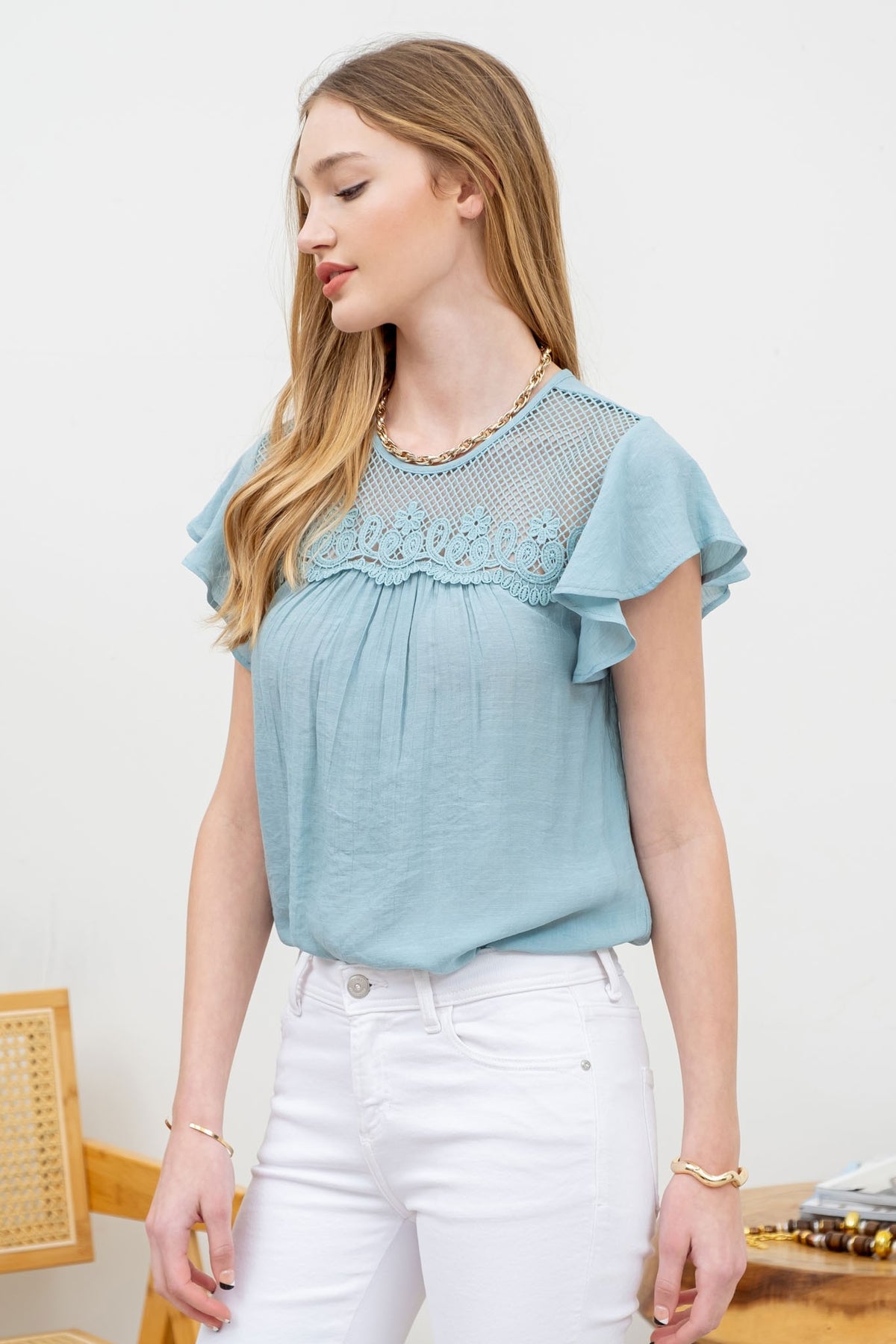 Mesh Crochet Blouse