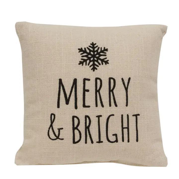 Merry & Bright Natural Pillow - Show
