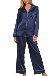 Satin Long Sleeve PJ's