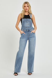 Wide Leg Denim Overalls