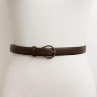 Skinny Pear Buckle Leather Belt