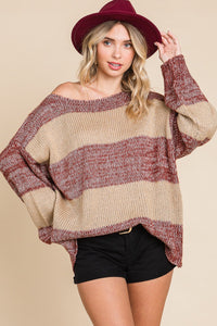 Oversized Color Block Sweater