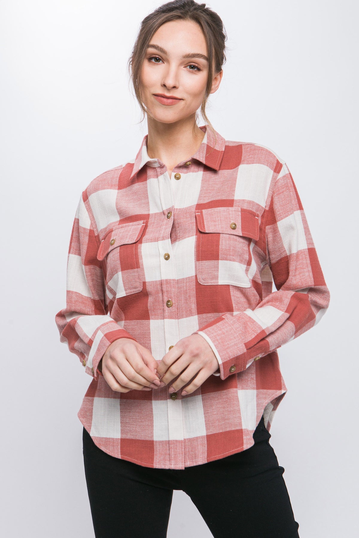 Lightweight Plaid Top