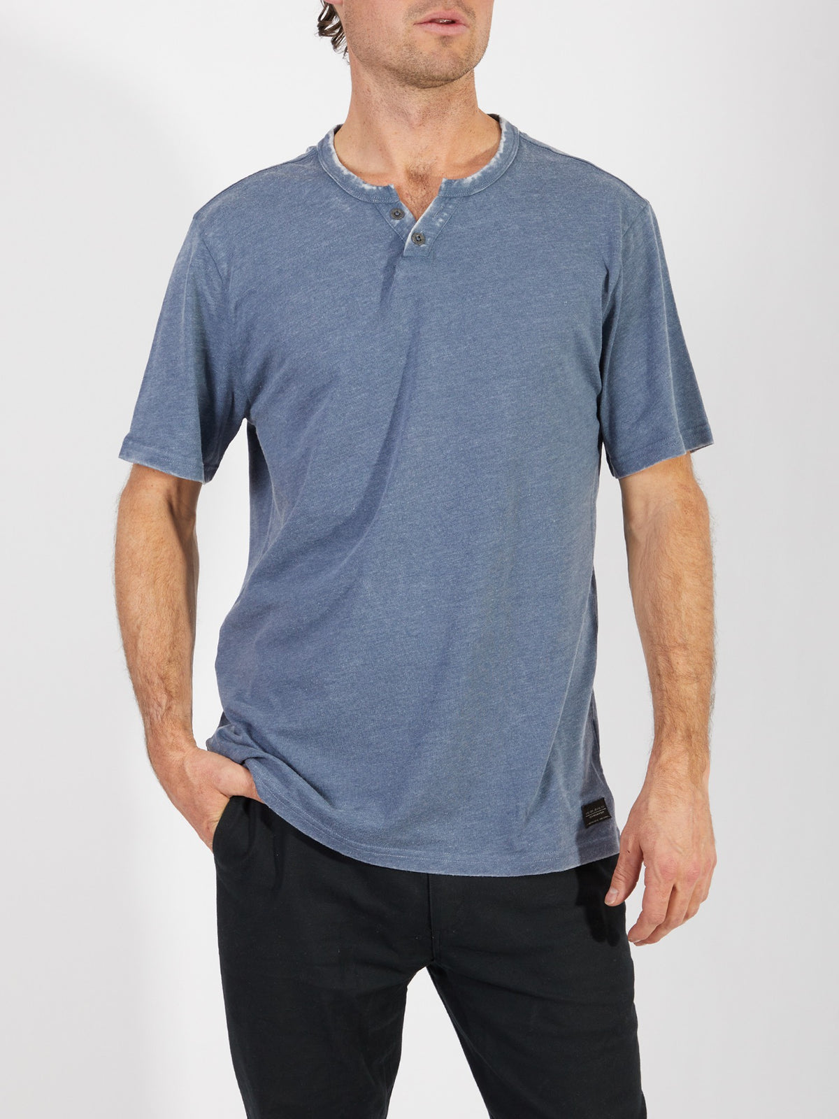 Acid Wash Henley
