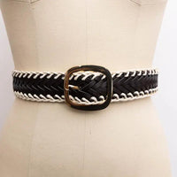 Crochet Woven Leather Belt