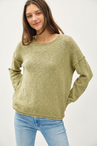 Inside/Out Drop Shoulder Sweater