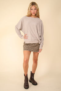 Plus Oversized Contrast Top