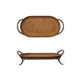 Metal Footed Tray w/ Handles