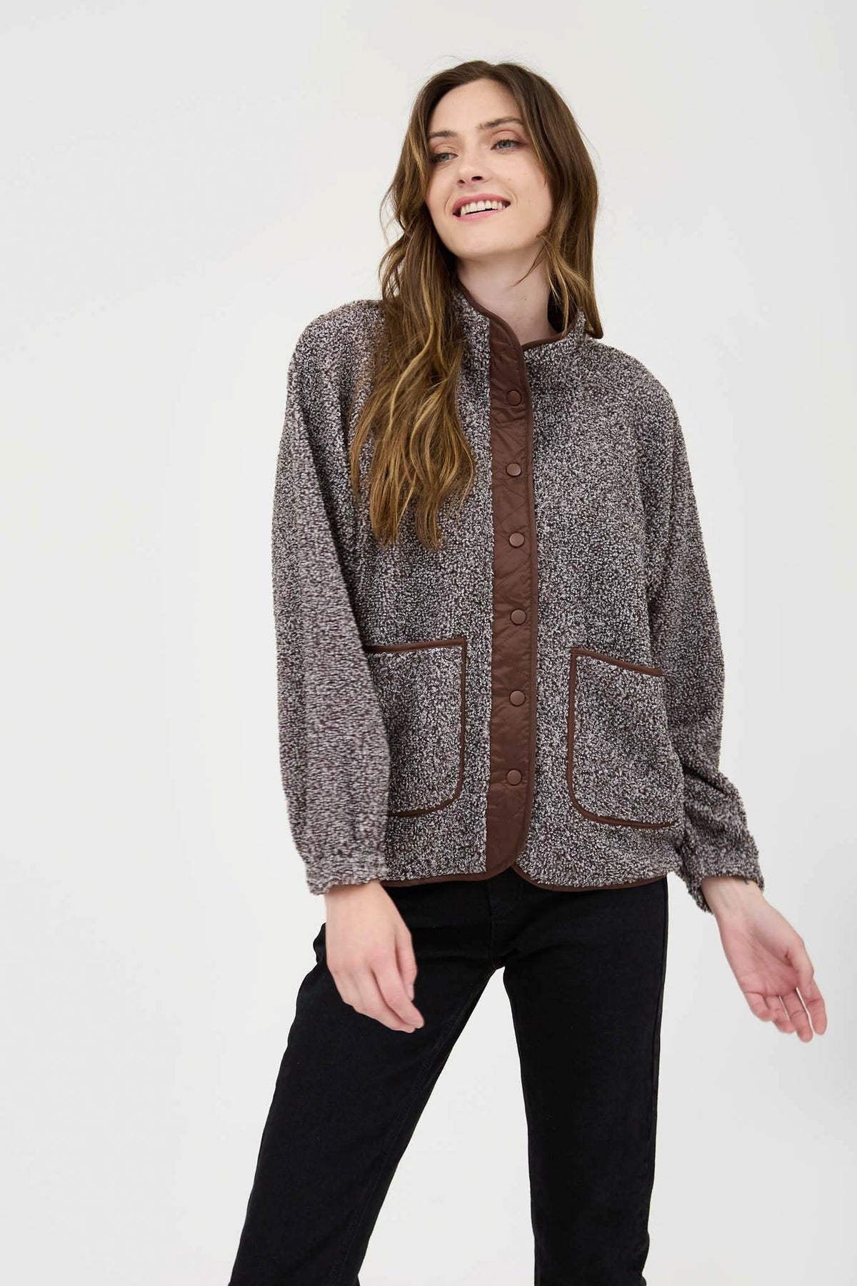 Contrast Fleece Jacket