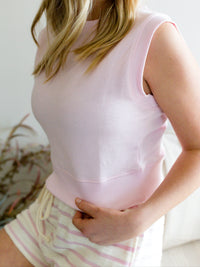 Banded Waist Crop Top
