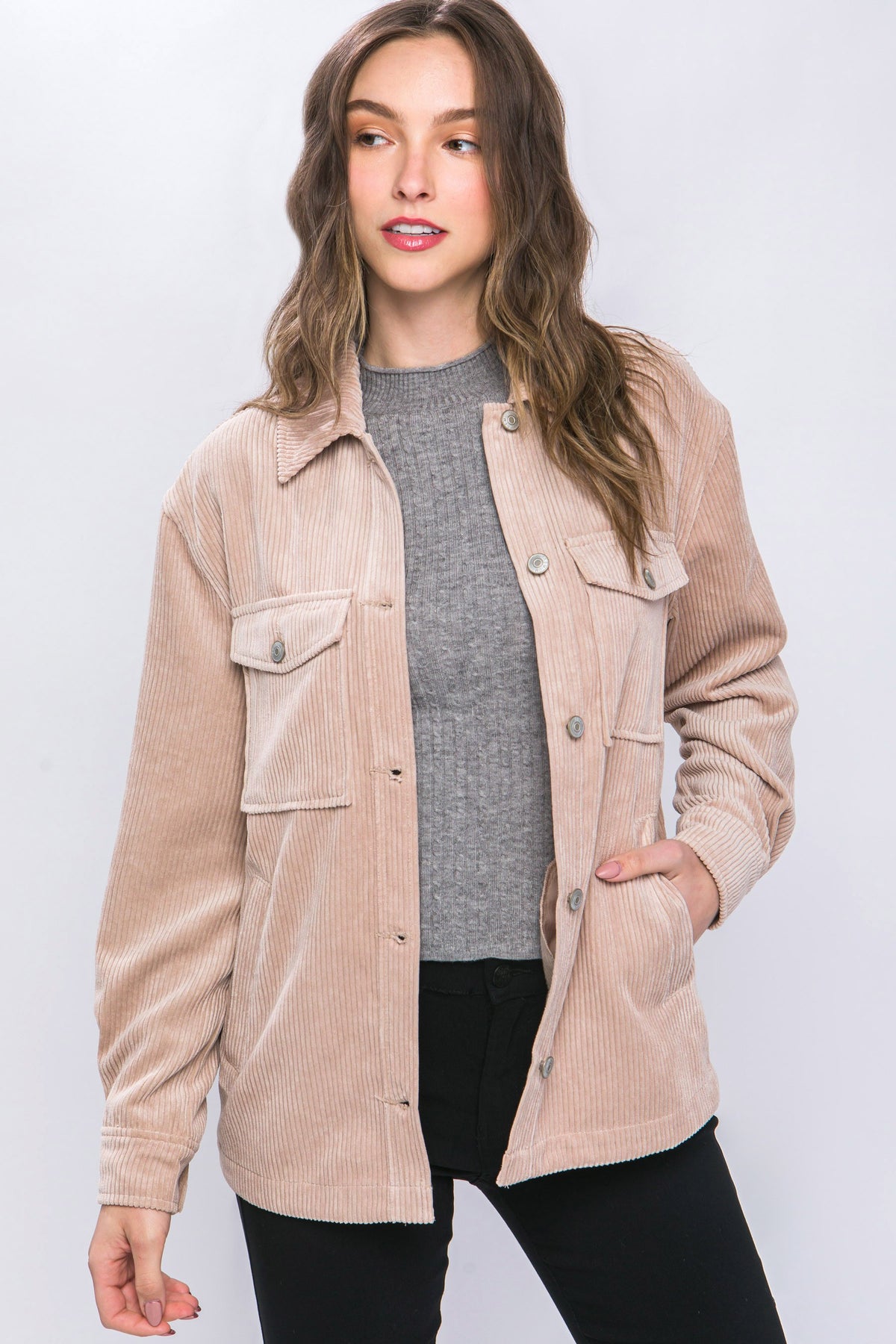 Corduroy Button Down Jacket