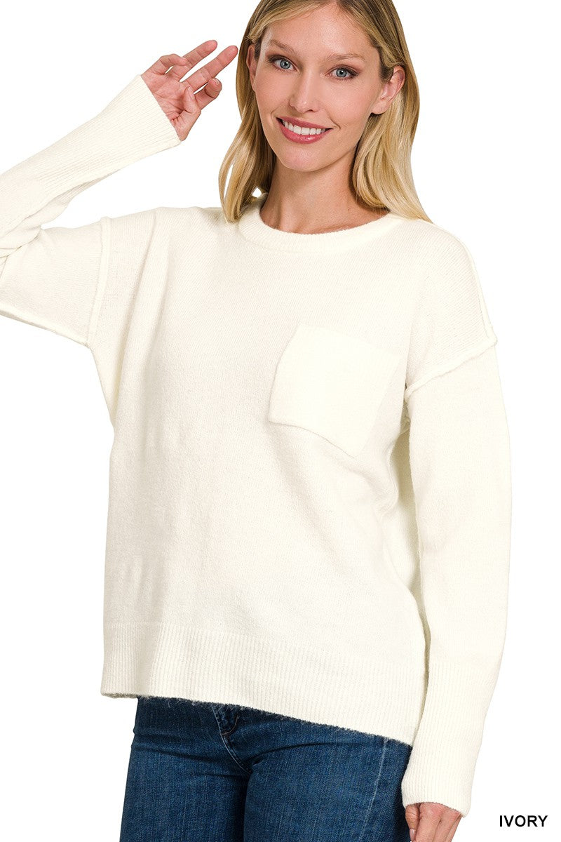 Melange Hi-Low Sweater