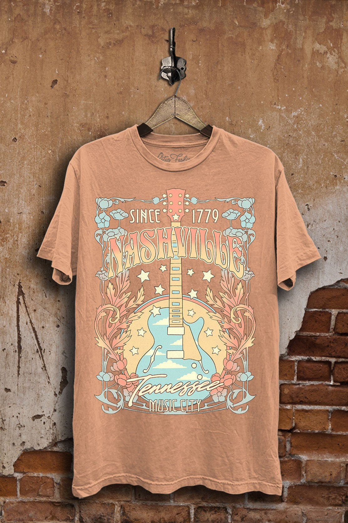 Nashville Guitar Lotus Boyfriend Tee