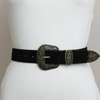 Suede Western Buckle Belt