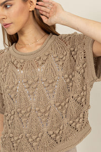 Crochet Short Sleeve Sweater