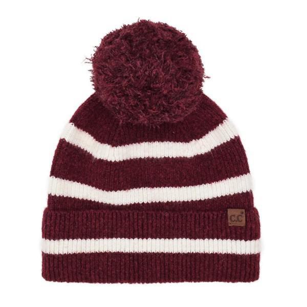 C.C. Striped Beanie