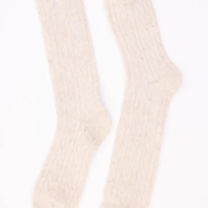 Ribbed Ruffle-Trim Socks