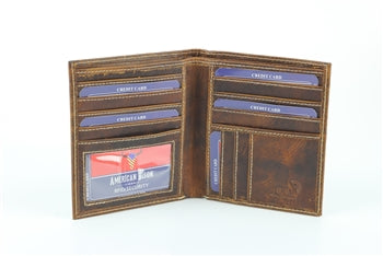 Top Grain Bi Fold Hipster Wallet