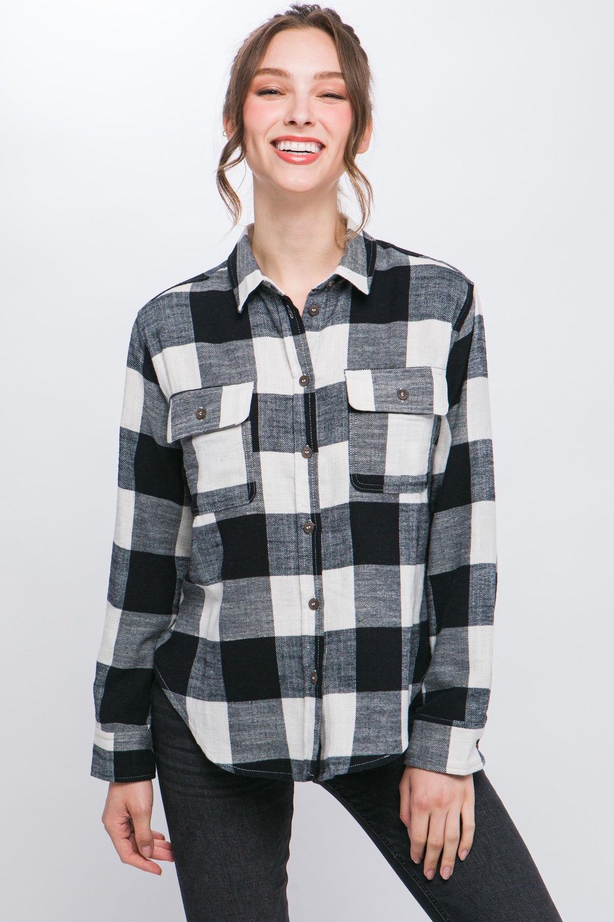 Lightweight Plaid Top