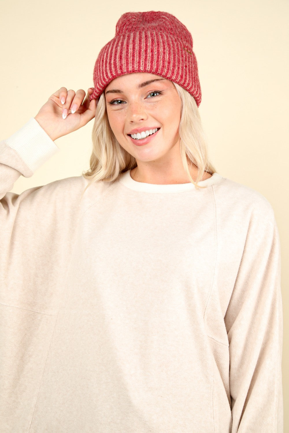 Plus Oversized Contrast Top