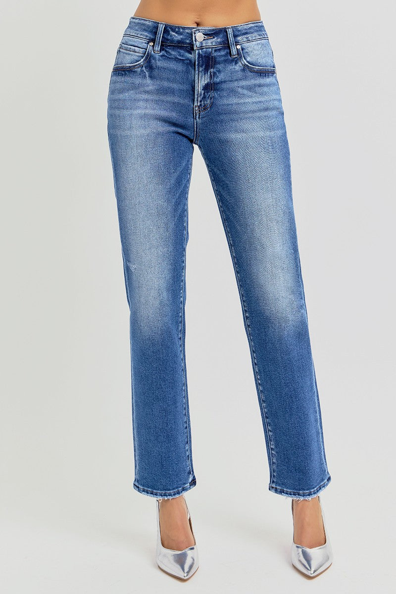Plus Mid Rise Ankle Tapered Jean