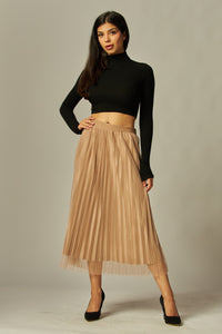 Tulle Pleated Skirt