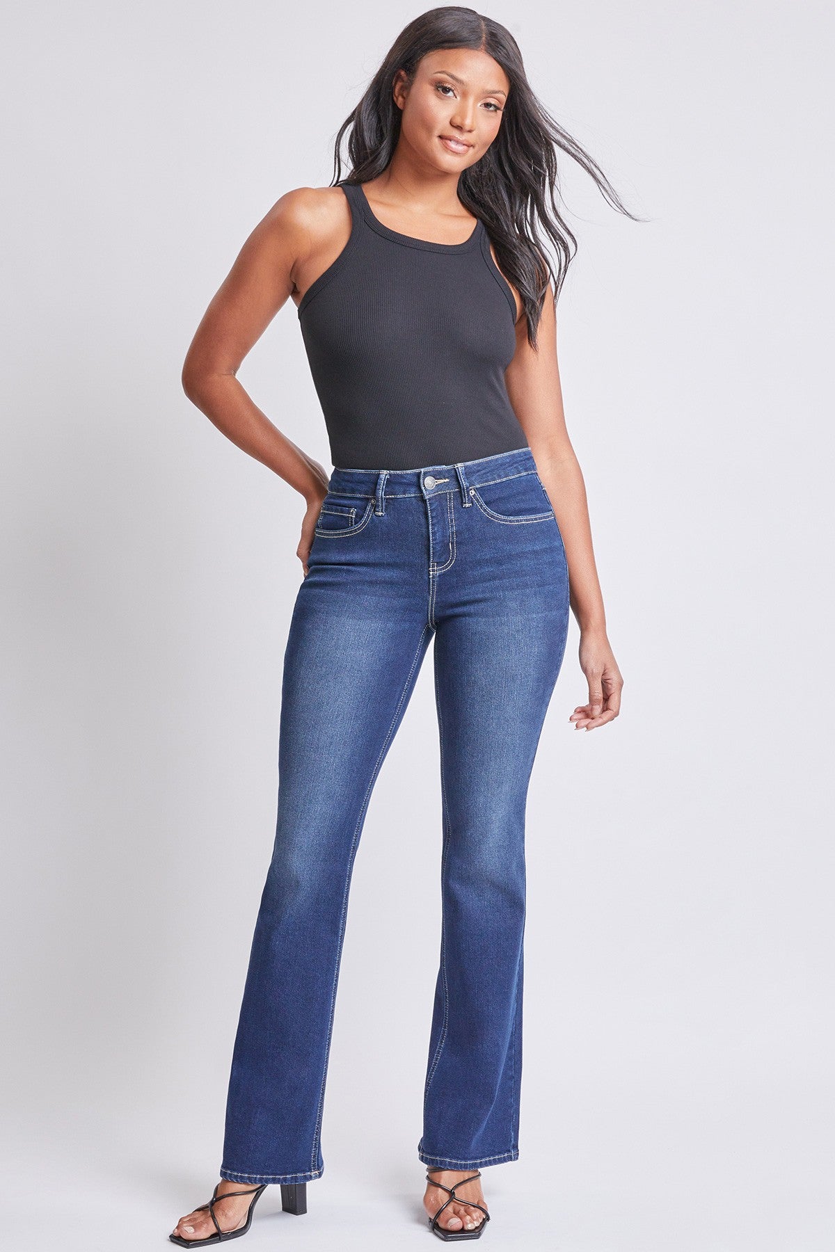 High Rise Flap Pocket Bootcut