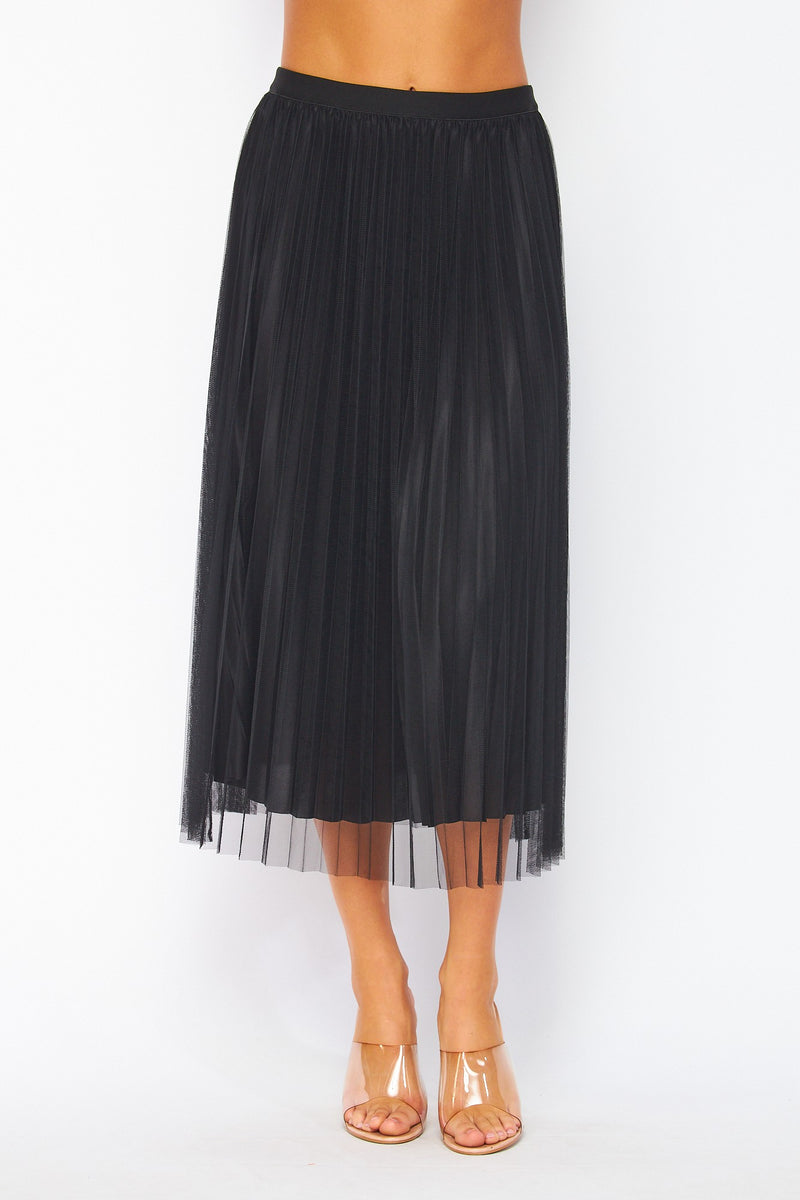 Tulle Pleated Skirt
