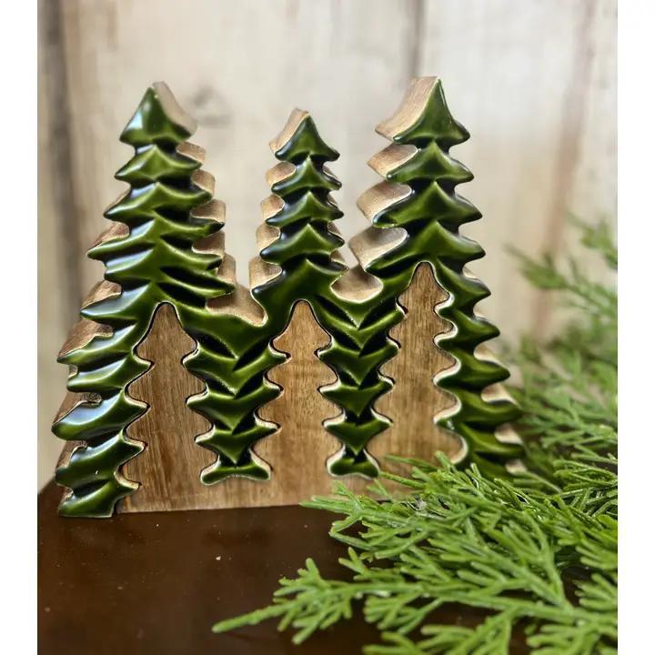 Wooden Tree w/ Green Enamel - Show