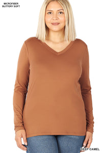 Plus Microfiber Long Sleeve Tee