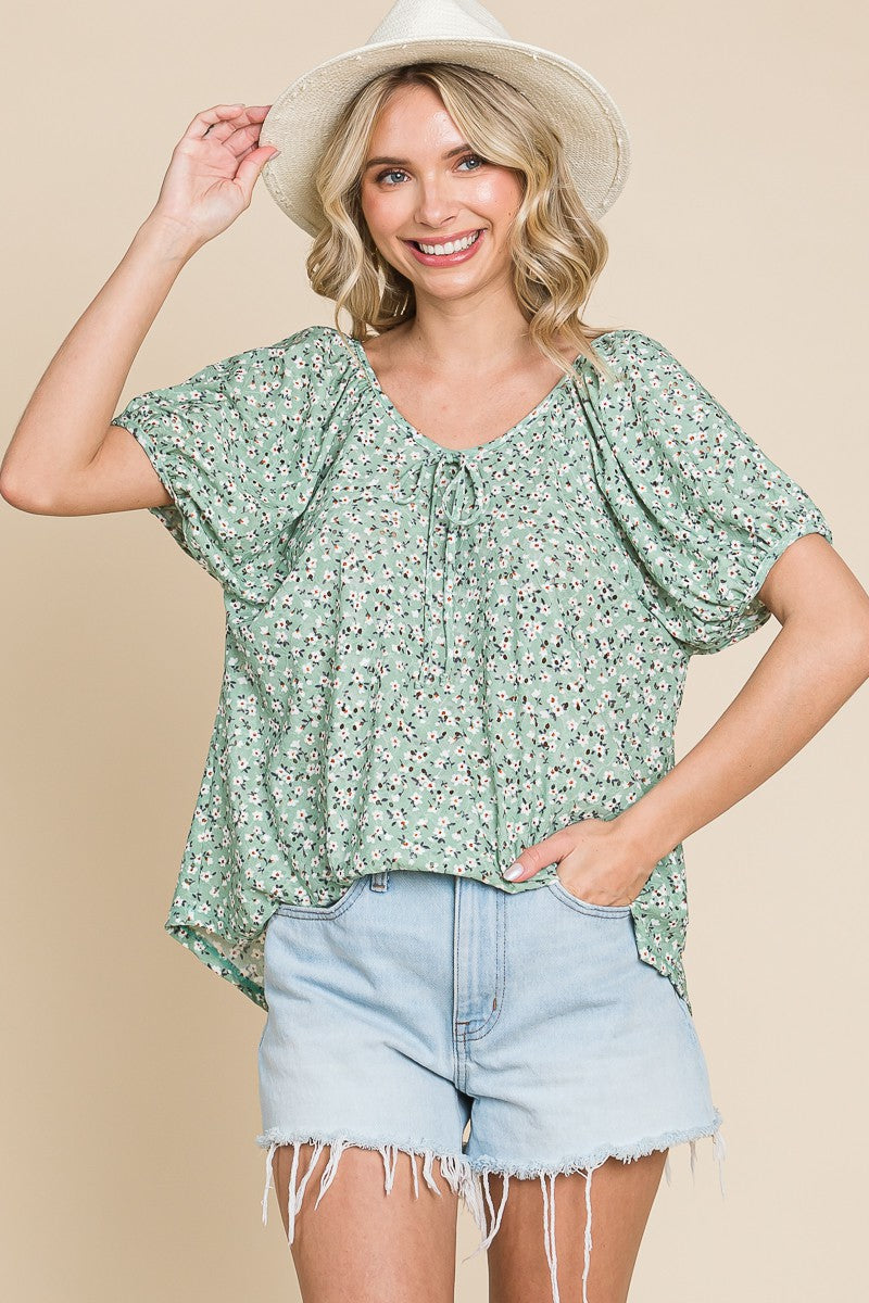 Floral Eyelet Top