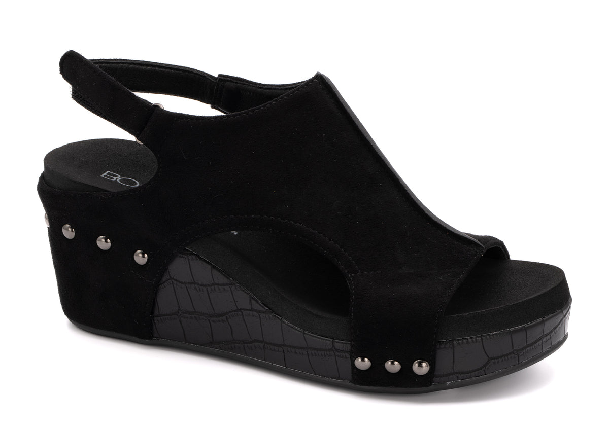 Corky's Carley, Black Suede Croc
