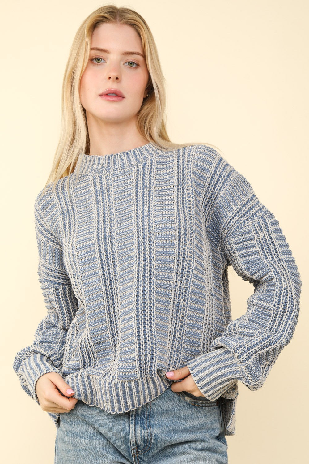 Two Tone Cozy Sweater