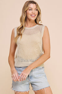 Open Weave Crochet Tank