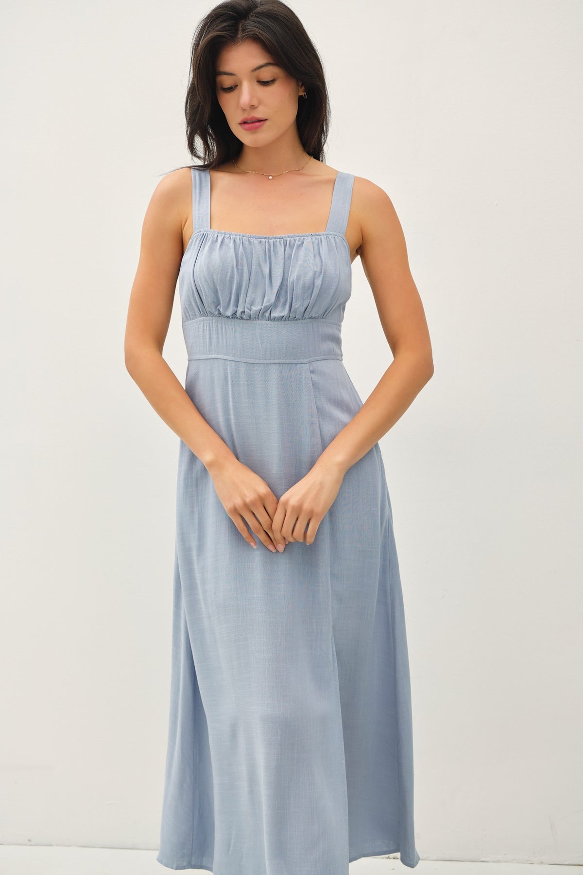 Sleeveless Sundress W/Side Slit