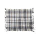 Cotton Flannel Throw Blanket w/ Fringe