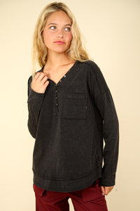 Mineral Washed Knit Top