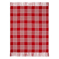 Plaid Throw Blanket - Red