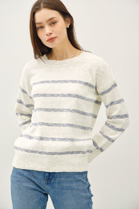 Heather Striped Sweater