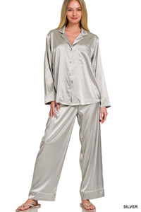 Satin Long Sleeve PJ's