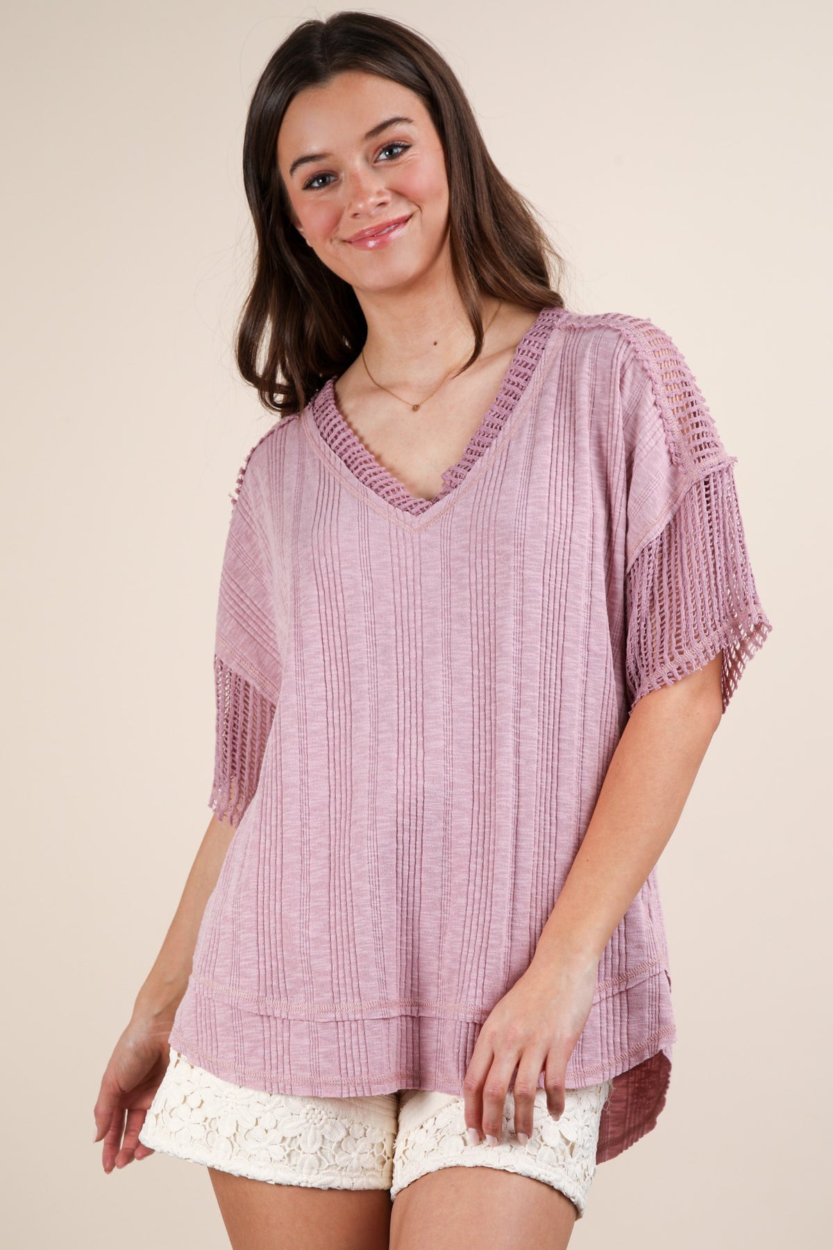 Contrast Comfy Casual Top