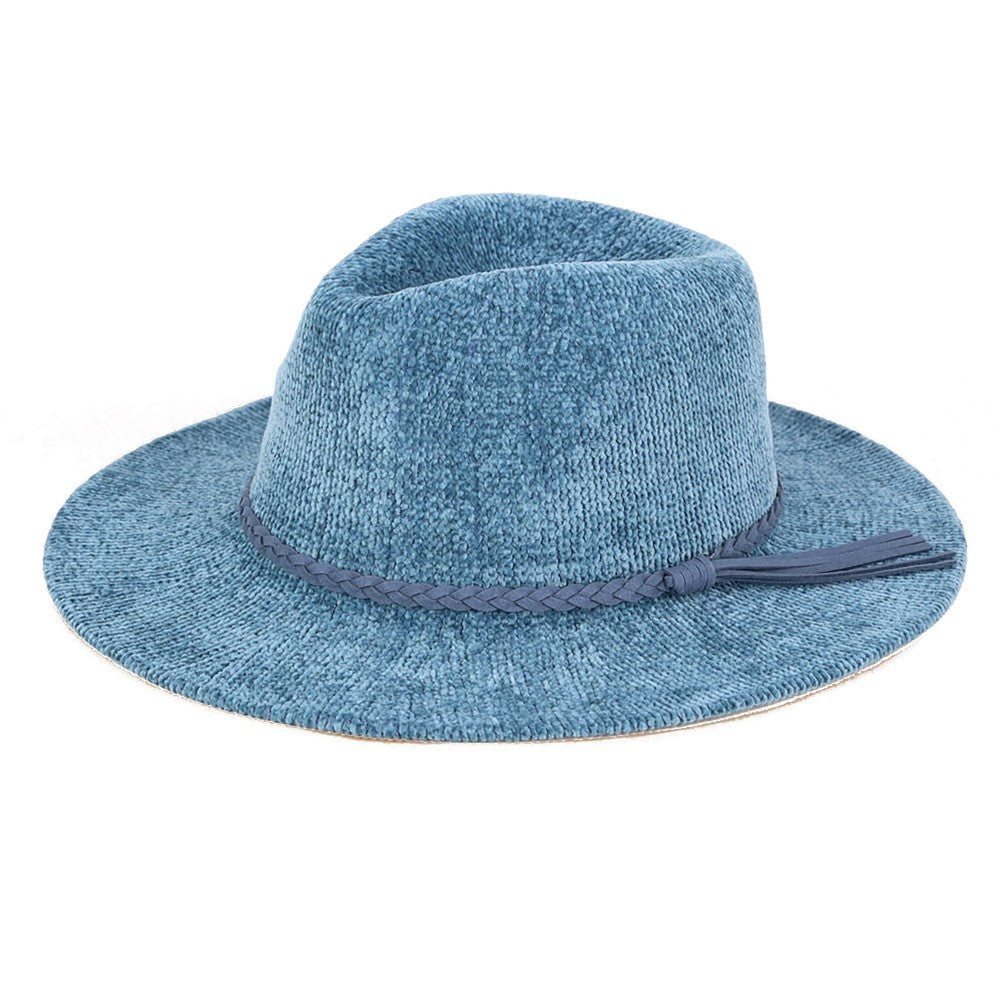 Chenille Wide Brim Hat